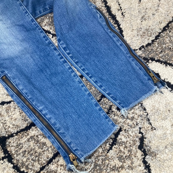 🍄 Mother Looker Zip Fray Wash Home Sweet Home Jeans - Picture 9 of 15